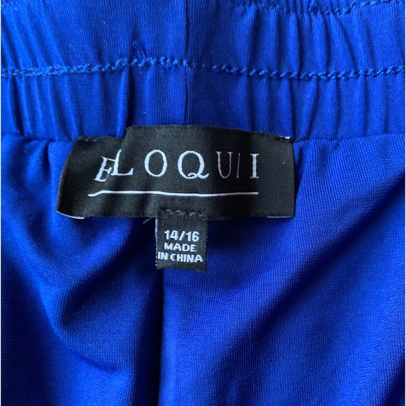 NWT Eloquii Blue Sequin Pants - Picture 3 of 9